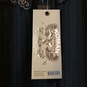 Black embroidered men’s shirt